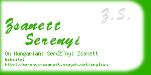 zsanett serenyi business card